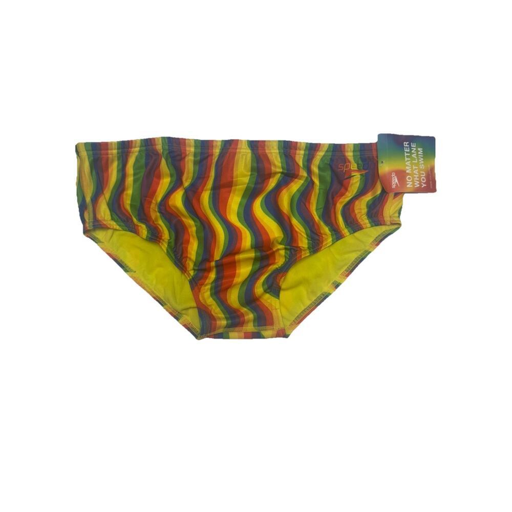 Speedo Pride Collection Rainbow Tide Swim Brief Men’s Size 38 NWT
